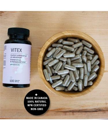Vitex- Reduce PMS Symptoms - Agnus Castus for Women's - Hormone Balance Menopause & Menstrual Regularity - 100 Capsules - Buy Online on GoSupps.com