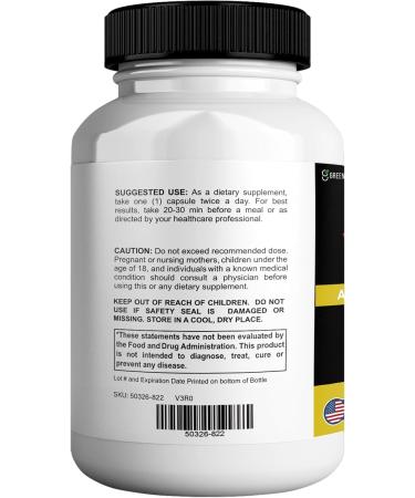 GREENVIFY Vigormatrix Max Ashwagandha Premium Extract 60 Capsules Gluten Free Vegan Non-GMO (1) - Buy Online on GoSupps.com