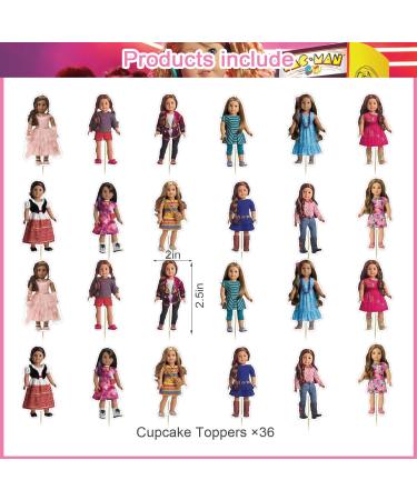 37Pcs American Doll Party Cake&Cupcake Toppers for Birthday Party Supplies Boys' Theme Birthday Party Decoration - Buy Online on GoSupps.com