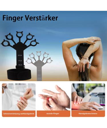 Joerres Finger Trainer & Hand Gripper - 6 Resistance Levels for Hand Pain Relief & Strength Training (2 Pack) - Black & Gray - Buy Online on GoSupps.com