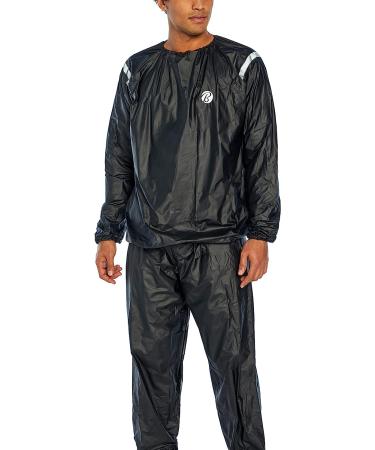 Bally Total Fitness Men's Sauna Suit in Black - Size Large-X-Large - Buy Online on GoSupps.com