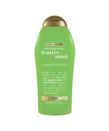 OGX Extra Strength Refreshing Scalp + Teatree Mint Conditioner, Invigorating Conditioner with Tea Tree & Peppermint Oil & Witch Hazel, Paraben-Free, Sulfate-Free Surfactants, 25.4 Fl Oz - Buy Online on GoSupps.com