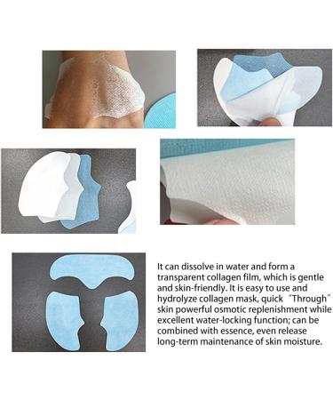 Krmoau 3 pieces collagen film nourishing brightening skin mask melting collagen film for soothing and care for all skin types sensitive and oily skin - Buy Online on GoSupps.com