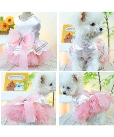 BT Bear Smally Disching Retro Tutu Dress for Cats & Small Dogs | Pups Rock Princess Dress for Weddings | Pink Medium - Buy Online on GoSupps.com