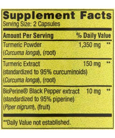 4 TOP CARE Turmeric Curcumin General Wellness Dietary Supplement Vegetarian Capsules 1 500 mg 90 Count - Buy Online on GoSupps.com