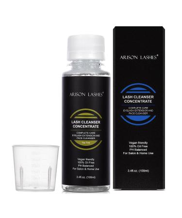 Lash Bath Foam Cleanser Concentates for Eyelash Extensions/100ml Bottles/DIY Professional Lash Shampoo/Oil-Free Vegan Friendly (TEA) 100ml-Tea