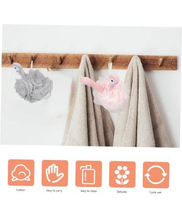 Minkissy 6 Pcs Cute Loofah Bath Flower Scrubber - Mens Bodywash Rubbing Sponge & Bath Puff for Foaming Clean - Ideal for Shower & Tub - Buy Online on GoSupps.com