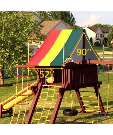 Mofeez 52 x 90 Swing Set Replacement Tarp - Multi-Color Outdoor Play Set Cover - Buy Online on GoSupps.com