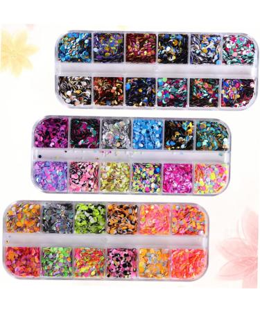 LALAFINA 3 Boxes Round Stickers Thin Nail Sequins Diy Nail Art Art Decoration Sticker Nail Art Pearls Glitter Nail Sequins Nail Art Decoration Circle Stickers Docile Accessories - Buy Online on GoSupps.com