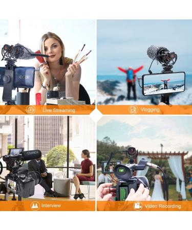 Comica CVM-VM20 Shotgun Microphone Kit - Professional Super Cardioid Video Mic for Smartphone/DSLR Cameras - Ideal for Interviews/Recordings - Buy Online on GoSupps.com