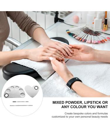 Buy Minkissy 2PC Stainless Steel Nail Art Palette & Spatula Set - Ideal for Oil Paint Watercolor & DIY Crafting - Buy Online on GoSupps.com