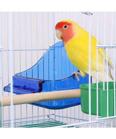 Bohue 2Pcs Pet Parrot Small Bird Bathing Tubs Bird Caged Parrot Bathing Tub Shower Box Food Feeder for Cockatiel Budgies Small Birds Lovebirds - Buy Online on GoSupps.com