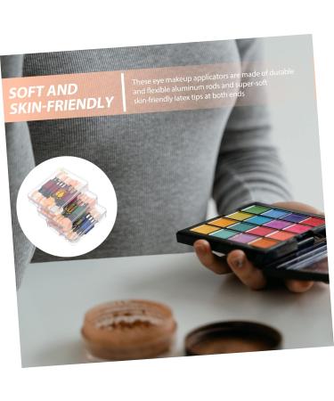 Beatifufu 30pcs Double Ended Eye Shadow Stick Eye Makeup Make up Sponge Eyebrow Brush Rod Aluminum - Buy Online on GoSupps.com