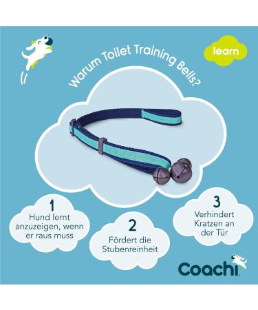 Coachi Toilet Training Bells for Puppies & Dogs | Adjustable User-Friendly No Door Scratching | Best Dog Training Accessories - Buy Online on GoSupps.com