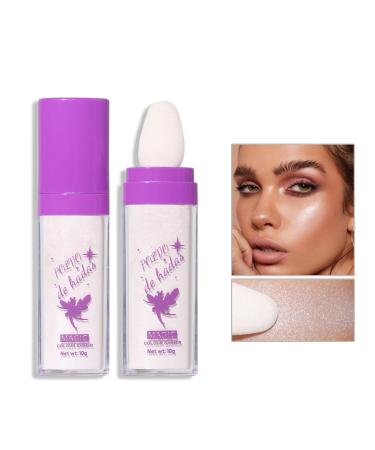 Polvo De Hadas Body Highlighter  Body Glitter Shimmer Highlighter Powder Makeup Stick  Multipurpose Contour Stick for Face Highlighter  Eyeshadow  Blush Highlighter Fairy Glitter Makeup - White