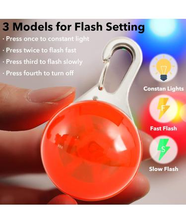 Homeet Dog Safety Flashing Light Clip-On LED Light - Luminous Band with 3 Flashing Modes - 3 Pieces for Enhanced Pet Safety | International Shipping Available - Buy Online on GoSupps.com