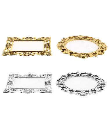 PRETYZOOM 4 Pi ces Palette pour Nail Art R sine Style Vintage Plaques de M lange de Couleurs pour Manucure Outil Cosm tique Polyvalent et Support Exposition