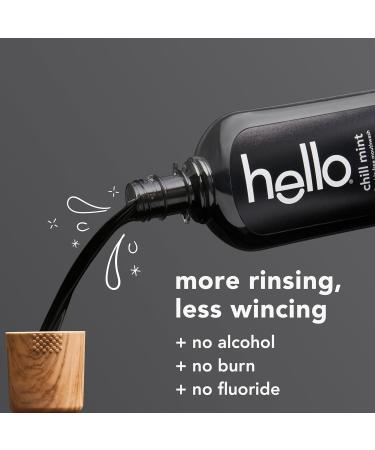 Hello Chill Mint Alcohol Free Mouthwash with Activated Charcoal 17.6 Fl Oz Fluoride Free Mouthwash with Farm Grown Mint and Coconut Oil Vegan Minty Oral Rinse (Pack of 3) - Buy Online on GoSupps.com
