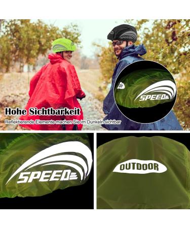 KKVOGMLE Reflective Waterproof Helmet Cover - 2-Piece Rain Protection for Bicycle Helmets | Durable and Reflective Riding Helmet Coating - Buy Online on GoSupps.com