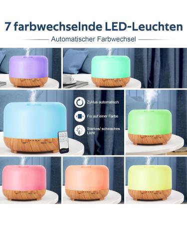 Moisturnt Aroma Oil Diffuser Humidifier 500ml - LED & Timer Essential Nebulizer for Home Bedroom & Office - Yellow - Buy Online on GoSupps.com