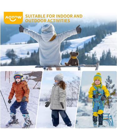 Kids Winter Touchscreen Running Gloves: Girls Boys Warm Fleece Sport Glove Aged 4-12 Childrens for Cycling Football Gray Age 6-8 Gray - Buy Online on GoSupps.com