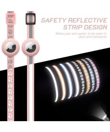 Lafayi 2 Pack Cat Collar with Bell & Reflective GPS Tracker | Personalized Pink Airtag Case & Safety Clasp | International Shipping Available - Buy Online on GoSupps.com