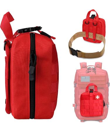 LIVANS Tactical First Aid Pouch - Molle EMT Kit with Red Cross Patch - Buy Online on GoSupps.com
