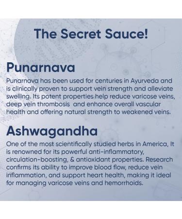Reduce Varicose Veins & Boost Circulation with 60 Easy-to-Swallow Ayurvedic Tablets of Ashwagandha Punarnava Turmeric & Triphala | Reduce Leg Ankle & Feet Swelling Support Heart & Rectal Health Beginners Pack! - Buy Online on GoSupps.com