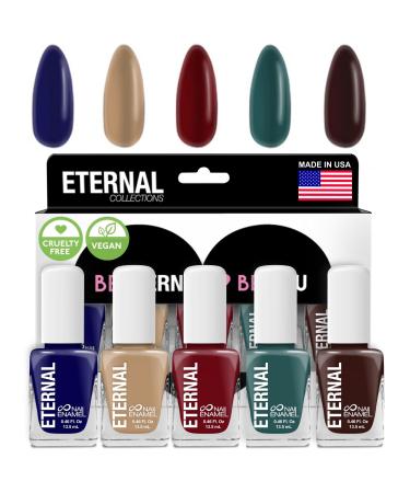 Eternal Beige Nail Polish Set for Women (ELEGANT) - 13.5ML 5 pc Red Nail Polish Set for Girls - Lasting & Fast Dry Blue Regular Nail Polish for Home DIY Manicure Pedicure - Made in USA - Buy Online on GoSupps.com