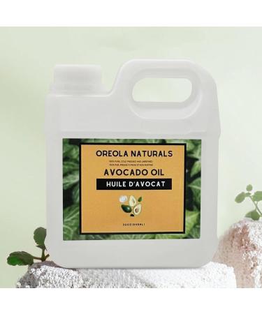 Avocado Oil -100% Pure and Natural Cold-Pressed and Unrefined 32oz/ 946ml Ideal for Skin Hair Massage and DIY Projects by Oreola Naturals - Buy Online on GoSupps.com