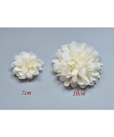 PrettyBoutique Girls Kids Women Chiffon Flower Hair Clip Alligator Clip Party Wedding (10cm Cream) - Buy Online on GoSupps.com