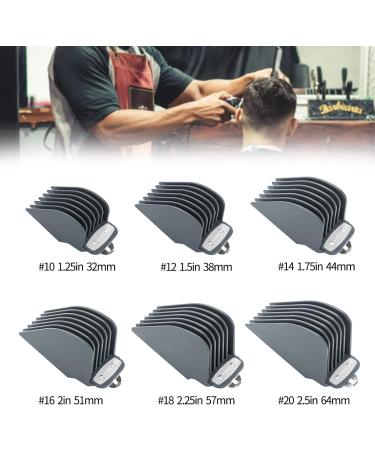 Yinke for Wahl Clipper Guards Set 10 12 14 16 18 20 Extra Long Hair Clipper Guards with Metal Clip 6 Cutting Lengths 1.25/1.5/1.75/2/2.25/2.5 inch Fits Most Cordless/Cord Wahl Clippers (Gray) - Buy Online on GoSupps.com