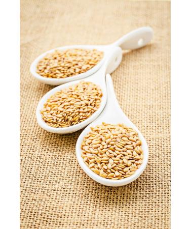 Organic Golden Flax Seeds 5 lbs - Non-GMO, Kosher, Vegan - Omega-3, Protein, Fiber - Ideal for Smoothies, Salads, Granola - Bulk Pack - Buy Online on GoSupps.com