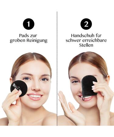 Lavailla Premium Washable Microfiber Slurry Pads - 6 Pack Makeup Remover with Glove Laundry Bag & Care Guide | Eco-Friendly Reusable Cotton Pads - Buy Online on GoSupps.com