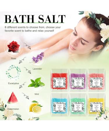 24 Set Bath Salts Bulk Eucalyptus Bubble Bath Spa Gift for Women | Relaxing Mineral Soak for Weddings Bridal Showers & Favors | Includes Thank You Cards & Organza Bags - Buy Online on GoSupps.com