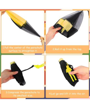 Downdrift Parachute Toy - 5 Pack Outdoor Flying Parachutists for Kids | Perfect Birthday Gifts & Throwing Games - Buy Online on GoSupps.com