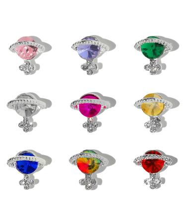 Mcduyant 9 Pieces Nail Art Planet 3D Charms Nail Art Saturn Shape Decoration DIY Nail Charms Nail Art Supplies for 3D Nail Art Designs Decoration DIY Crafting Jewelry Accessories