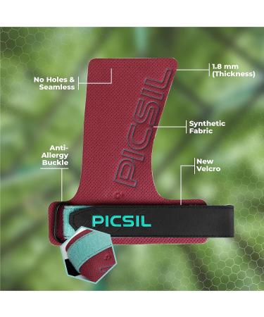 PICSIL Azor Grips: Light & Resistant Workout Grips with Enhanced Magnesium Retention for Weightlifting & Gymnastics - Wine (S-M) - Buy Online on GoSupps.com