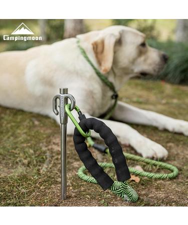 Campingmoon Dog Tie Out Stake 360 Swivel Heavy Duty Strongest Dog Anchor Spike for Tie-Out Cable Chain in Yard or Camping - Buy Online on GoSupps.com