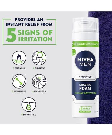 NIVEA Men Sensitive Shaving Foam 200ml - Buy Online on GoSupps.com