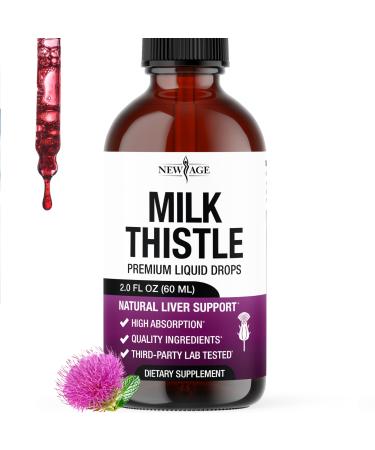 Milk Thistle Liquid Drops All Natural Milk Thistle Extract with Silymarin High Absorption Non-GMO Gluten-Free 2 oz