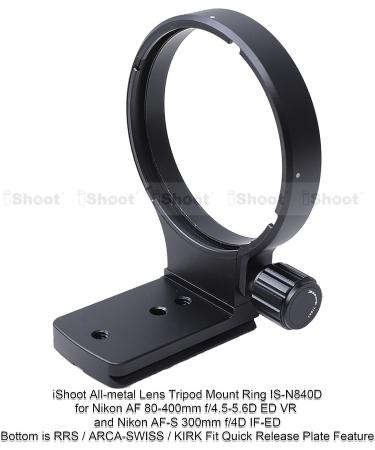 iShoot Lens Support Collar for Nikon AF 80-400mm & 300mm - Quick Release Plate Included - Buy Online on GoSupps.com