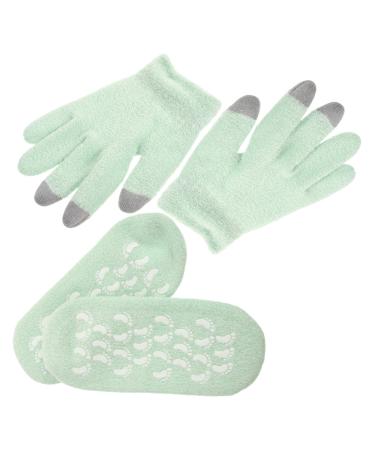 minkissy Hand Protection 1 Set Moisturizing Socks for Cracked Feet Women Moisturizing Gloves Feet Mask for Dry Cracked Feet Spa Socks Gel Gloves Yarn Dry Hands Women's Foot Socks