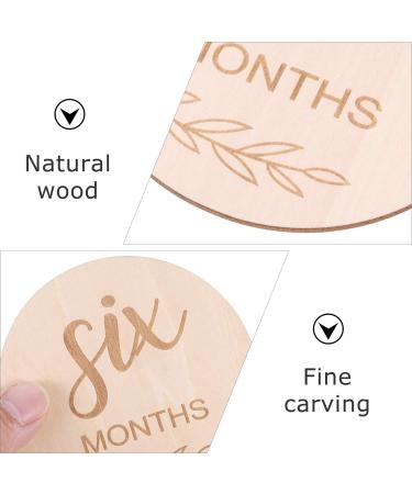 TOYANDONA Wooden Monthly Milestone Photo Cards - Double Sided Birthday & Baby Milestone Discs for Photo Props - Buy Online on GoSupps.com