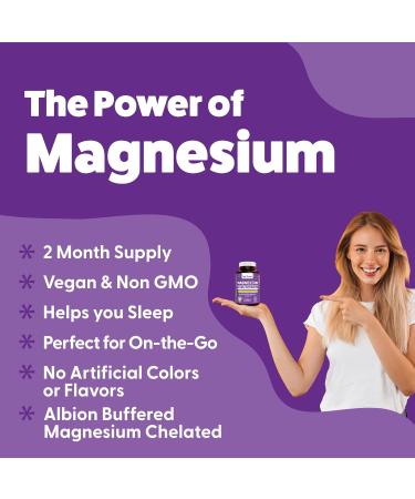 Feel Great Magnesium Bisglycinate High Absorption Buffered & Chelated Magnesium for Muscle Bone & Joint Support 60 Easy-to-Swallow Vegan Capsules - Buy Online on GoSupps.com