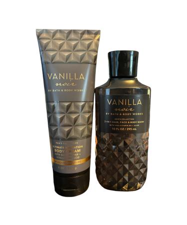 Men's Collection VANILLA NOIR 2-Piece Mens Gift Set Face & Body Wash - Ultimate Hydration Body Cream