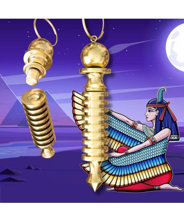 Divination Clock Egyptian Radiesthesia ISIS Large Format (9 Spirals) Gold Plated Brass - Pendulum Witnesses Sights Geobiology
