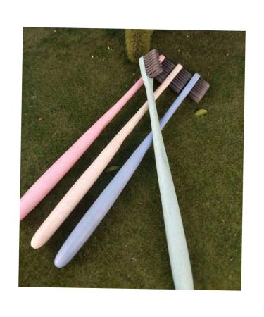 FRCOLOR 4 Pcs Toothbrush Ourdoor Toothbrushes Deep Cleaning Toothbrushes Slim Teeth Head Toothbrushes Soft Bristle Toothbrush - Friendly Toothbrush Straw Slender Travel