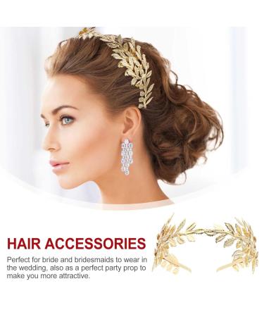 Frcolor Bridal Headband | Golden Leaf Baroque Headpiece | Vintage Bridal Accessories for International Shipping - Buy Online on GoSupps.com