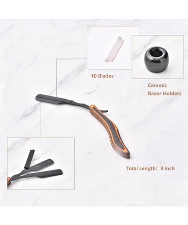 Men's Straight Edge Razor Shaving Set - 5 in 1 with Brush Stand & 10 Blades for Ultimate Shaving Experience - International Shipping Available - Buy Online on GoSupps.com